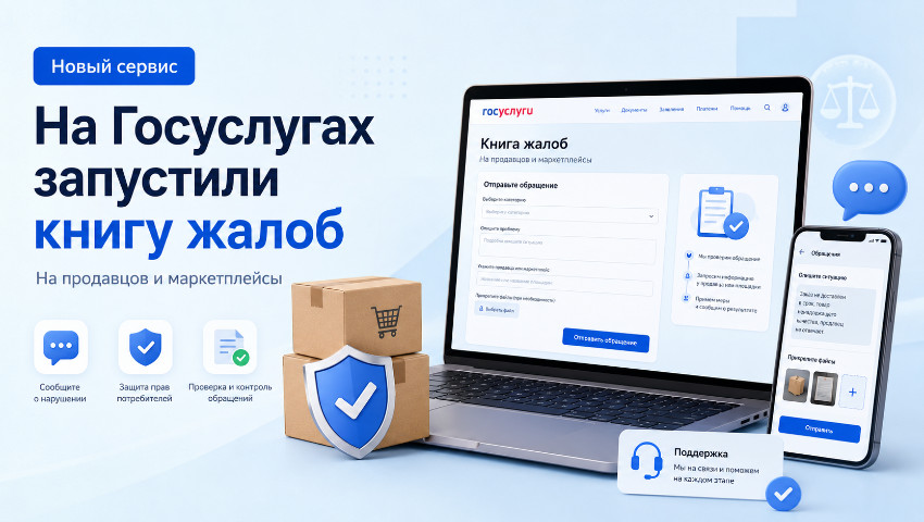 На Госуслугах запустили книгу жалоб на продавцов и маркетплейсы